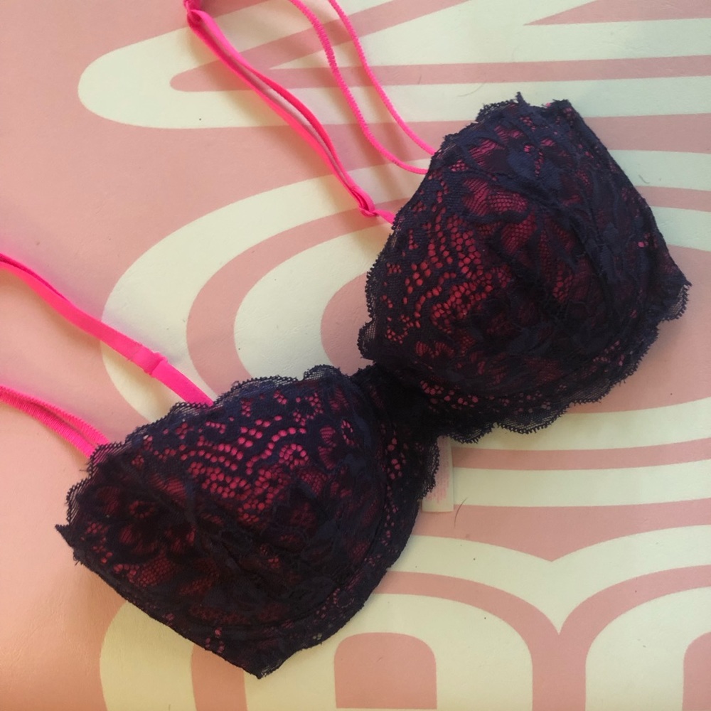 VS PINK Multi-way Demi Bra Removable Straps